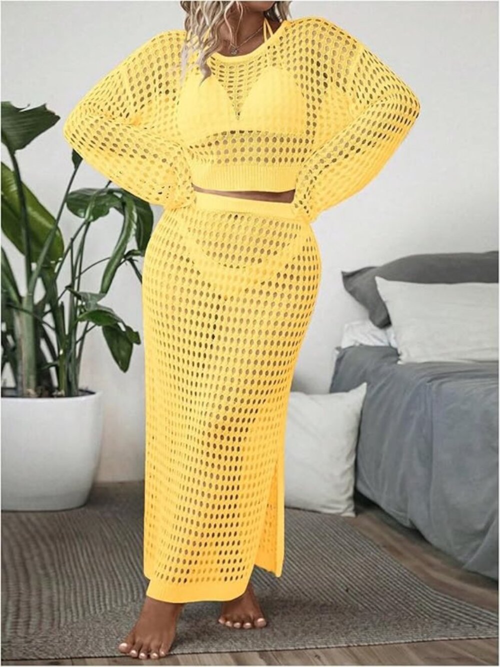 Women's 2 Piece Plus Size Cover Up 3XL
